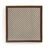 Batistă de buzunar din mătase pentru bărbați, maro-bej, model geometric – JONA