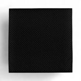 Batistă de buzunar din mătase pentru bărbați, neagră cu puncte albe – JONA