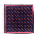 Batistă de buzunar din mătase pentru bărbați, roz, imprimeu lanțuri – JONA