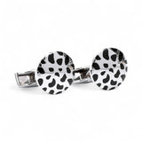 Butoni pentru bărbați, negri-argintii, rotunzi – JONA