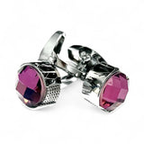 Butoni pentru bărbați cu cristale Swarovski, rotunzi, roz – JONA