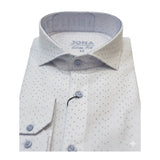 Cămașă pentru bărbați, albă cu buline albastre – JONA
