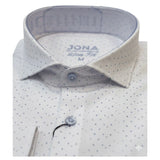 Cămașă pentru bărbați, albă cu buline albastre – JONA