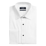 Cămașă pentru bărbați, albă texturată cu nasturi negri – JONA