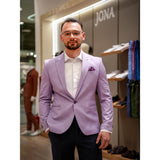 Costum Elegant Bărbați Mov Deschis și Bleumarin - JONA