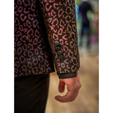 Costum Ceremonie Bărbați Imprimeu Animal Print Negru-Violet - JONA
