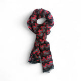 Eșarfă din cașmir în Carouri Roșu, Gri și Negru pentru bărbați - JONA