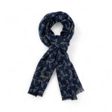 Eșarfă din cașmir Albastru Geometric pentru bărbați - JONA