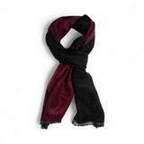 Eșarfă din casmir uni bordo-negru pentru bărbați - JONA