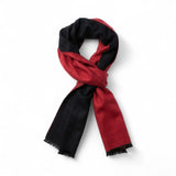 Eșarfă din cașmir Uni Roșu-Negru pentru bărbați - JONA