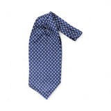 Eșarfă Ascot din mătase pentru bărbați, albastră, model paisley – JONA