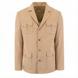 Jachetă din catifea reiată pentru bărbați, camel – JONA