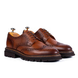 Pantofi Bărbați brogue piele naturală maro eleganți - JONA