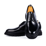 Pantofi Bărbați Derby cu Talpă Groasă Negri - JONA