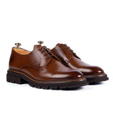 Pantofi Bărbați Derby, Piele Naturală maro elegant - JONA