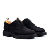 Pantofi eleganți bărbați, negru velur - JONA