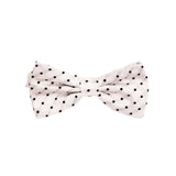 Papion din mătase pentru bărbați, alb cu buline negre – JONA