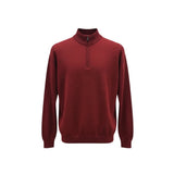 Pulover pentru bărbați cu fermoar, vișiniu – JONA