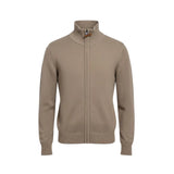 Pulover pentru bărbați cu guler și fermoar lung, bej nisipiu – JONA