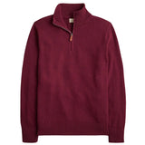 Pulover pentru bărbați cu guler înalt și fermoar, bordo – JONA