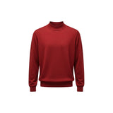 Pulover pentru bărbați cu guler mediu, roșu-cărămiziu – JONA