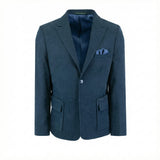 Sacou din catifea elegant pentru bărbați, petrol – JONA