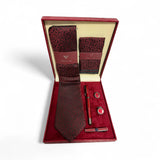 Set cadou accesorii bărbați 5 piese, bordo paisley - JONA