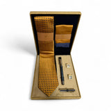 Set cadou accesorii bărbați 5 piese, galben muștar - JONA