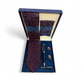 Set cadou accesorii bărbați 5 piese, mov paisley - JONA