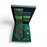 Set cadou accesorii bărbați 5 piese, verde geometric - JONA