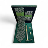 Set cadou accesorii bărbați 5 piese, verde geometric modern - JONA